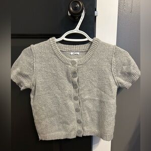 Garage cropped button cardigan